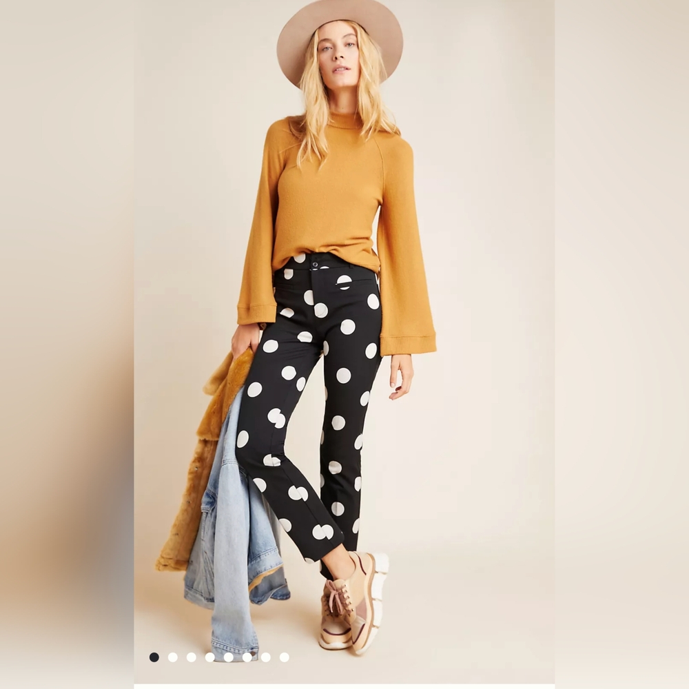 Anthropologie The Essential Collection polka dot pants